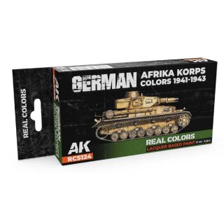 AK Real Colors Paintset - German Afrika Korps Colors 1941-1943 (6x 17ml)