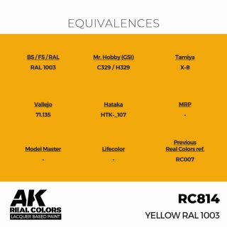 AK - Real Colors - Standard - Yellow RAL 1003 (17ml)