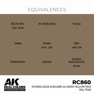 AK - Real Colors - Military - Dunkelgelb Ausgabe 44-Dark Yellow 1944 RAL 7028 17(17ml)