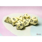 Opaque Pastel Polyhedral 7-Dice Set - Yellow / Black