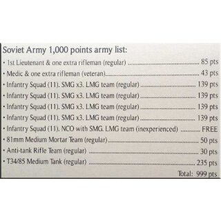 Bolt Action Starter Army - Soviet (1000 Punkte Armydeal)