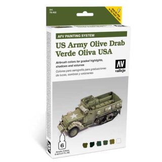 Model Air Set AFV US Army Olive Drab Set (6)