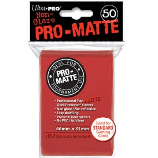 Pro-Matte Sleeves Red (50 H&uuml;llen) [66x91mm]