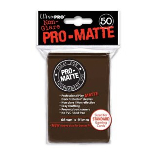 Pro-Matte Sleeves Brown (50 H&uuml;llen) [66x91mm]