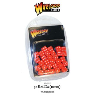 30 Red D6 (10mm)