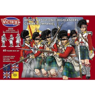 28mm British Napoleonic Highlander Centre Companies