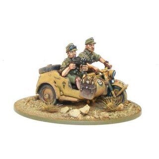 Afrika Korps Kradsch&uuml;tzen mit Beiwagen