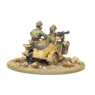 Afrika Korps Kradsch&uuml;tzen mit Beiwagen