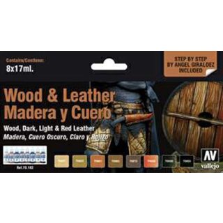 Vallejo Model Color: Wood &amp; Leather Set (8)