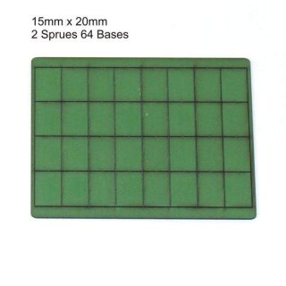 15mm x 20mm Green Bases (64)