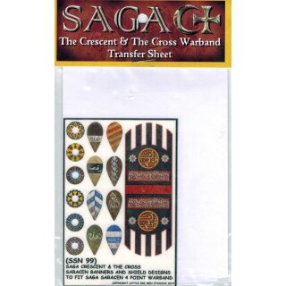 SAGA: Saracen Banner &amp; Shield Transfers for 4pt Warbands