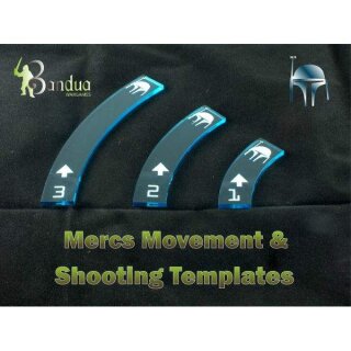 Mercs Movement &amp; Shooting Templates (f&uuml;r X-Wing geeignet)
