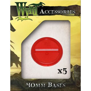 Malifaux: Red Translucent 40 mm Bases (5 Pack)