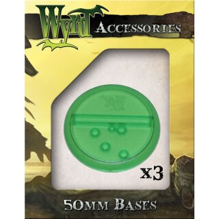 Malifaux: Green Translucent 50 mm Bases (3 Pack)