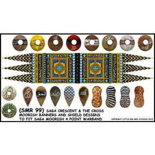 SAGA: Moor Banner &amp; Shield Transfers for 4pt Warbands