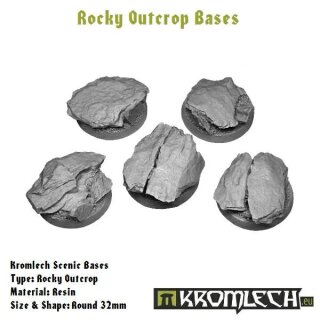 Rocky Outcrop Bases, Round 32mm (5)