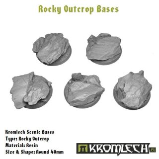 Rocky Outcrop Bases, Round 40mm (5)