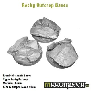 Rocky Outcrop Bases, Round 50mm (3)