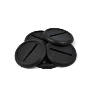 40mm Slotted Round Bases with Lip (5)