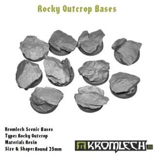 Rocky Outcrop Bases, Round 25mm (10)