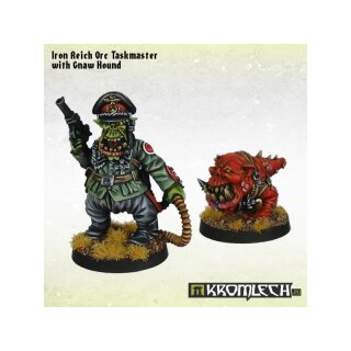 Iron Reich Orc Taskmaster with Gnaw Hound (2)