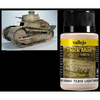 Vallejo Weathering Effects Thick Mud Light Brown 40 ml