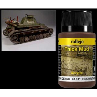 Vallejo Weathering Effects Thick Mud Brown 40 ml