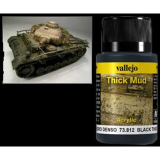 Vallejo Weathering Effects Thick Mud Black 40 ml