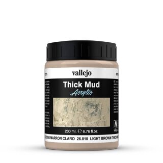 Vallejo Diorama Effects Thick Mud Light Brown 200 ml
