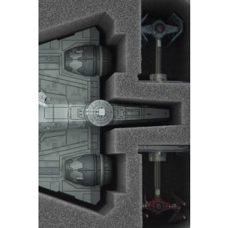 Schaumstoffeinlage f&uuml;r Star Wars X-Wing Imperialer Angriffstr&auml;ger, 4 Schiffe und Zubeh&ouml;r