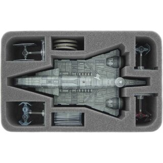 Schaumstoffeinlage f&uuml;r Star Wars X-Wing Imperialer Angriffstr&auml;ger, 4 Schiffe und Zubeh&ouml;r
