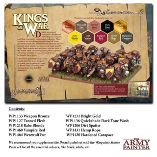Army Painter Warpaints Kings of War Dwarfs Paint Set