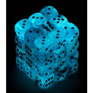 Ghostly Glow Pink-Silver 12xW6 16mm Dice Block