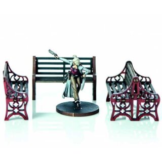28mm Red Ornate Benches (3)