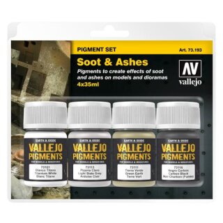 Vallejo Pigment Set &quot;Soot &amp; Ashes&quot; (4)