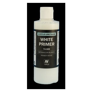 Vallejo Primer White Acrylic-Polyurethane 200ml (VA74600)