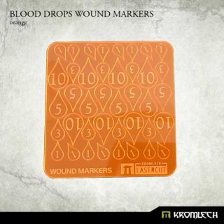 Blood Drops Wound Markers orange