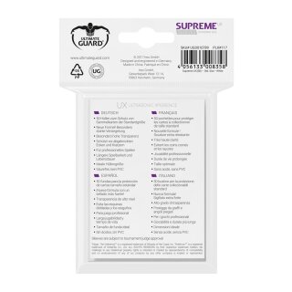 Supreme UX Sleeves Standard Size Wei&szlig; (50)
