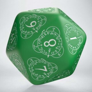 W20 green &amp; white Card Game Level Counter 30mm (1)
