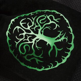 Forest Black &amp; green Velour Dice Bag