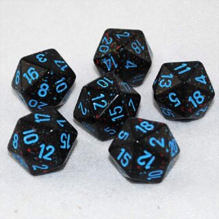 Blue Stars Speckled 34mm 20-Sided Dice