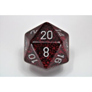 Silver Volcano Speckled 34mm 20-Sided Dice
