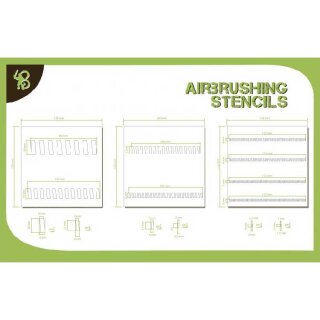 Airbrush Stencils: Sloping Stripes 1