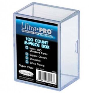 UP - 2-Piece Storage Box for 100 Cards - Clear
