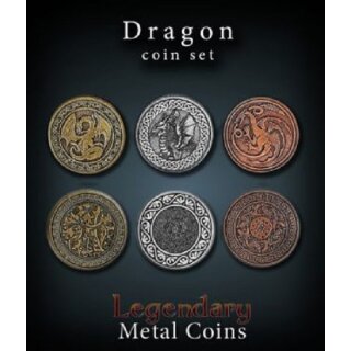 Legendary Metal Coins - Drachen Set (24)