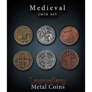 Legendary Metal Coins - Medieval Coin Set (24)