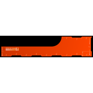 AoS 9 inch Range Ruler - Orange