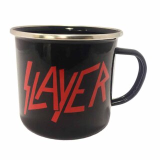 Slayer Emaille Becher Logo
