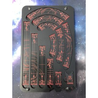 Space Templates black/red with Trays and Tokens (f&uuml;r 2.0 X-Wing geeignet)