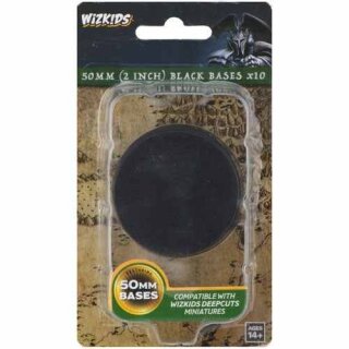 WizKids Deep Cuts - Black 50mm Round Base - 10 ct.